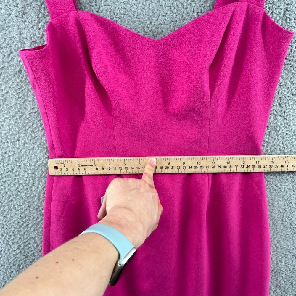 DRESS THE POPULATION Nicole Hot Pink Midi Sweetheart Dress Barbiecore NWT - Picture 5 of 12